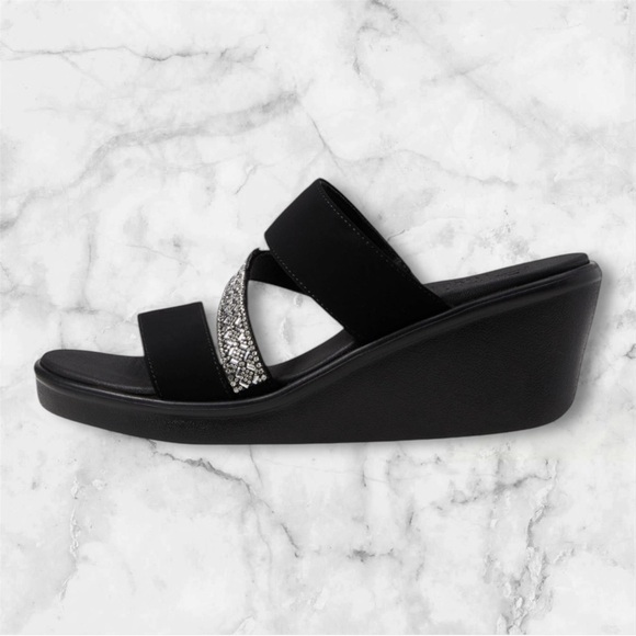 🆕Skechers Rumble on Social Glam Wedge Sandals - Picture 7 of 15